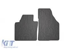 image-1-Specific front rubber mats suitable for Volkswagen Caddy 2003-2020, Touran 2003-2015, 2-piece set, black color from Frogum NOMAD series