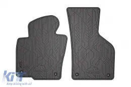 image-2-Specific front rubber mats suitable for Volkswagen Passat B6 2005-2010, B7 2010-2014, CC 2008-2012, 2-piece set, black color