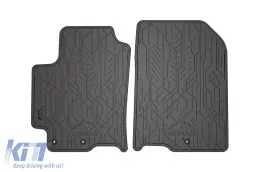image-43-Specific front rubber mats suitable for Kia Rio 2016-2020, Stonic after 2017, 2-piece set, black color from Frogum NOMAD series