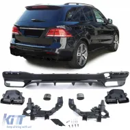 image-14-Sport rear diffuser with black tailpipes for Mercedes GLE W166 15-18
