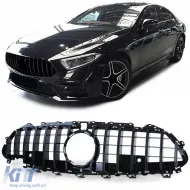 image-66-Sport grille front grill gloss black for Mercedes CLS C257 2018-2023