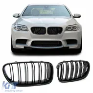 image-68-Double Slat Kidney Grille Performance Gloss Black for 5 Series BMW F10 F11 2010-2017
