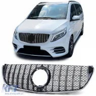 image-70-Sport grille chrome black gloss for Mercedes V-Class W447 14-19