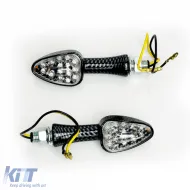 image-3-Universal Motorcycle Clear Glass LED Indicator Set ELEGANT Carbon with E-Mark