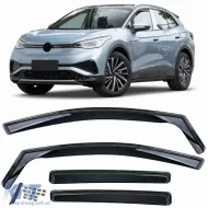 image-23-Wind deflectors rain guards 4-piece black tinted for VW ID.4 from 2020