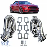 image-27-Stainless steel fan manifold header polished for Ford Mustang 3.7 V6 D2C 2011-2015