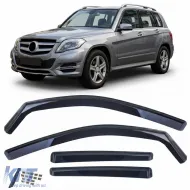 image-1-Wind deflector rain deflector 4-piece black for Mercedes GLK X204 2008-2015