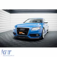 image-30-A4 B8 S4 / S-Line Max V4 Front Lip Piano Black Vacuum Plastic / 2008 - 2011