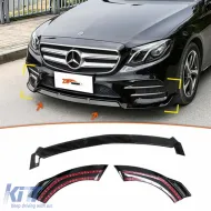 image-50-W213 Front Lip Piano Black ABS / 2017 - 2020 (3 Pieces)