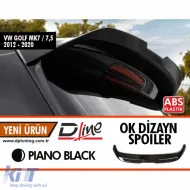image-22-Golf 7 Generation 2 Rear Spoiler Piano Black ABS / 2012-2020