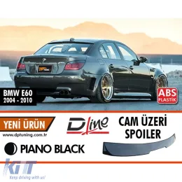 image-27-E60 M4 Style Roof Spoiler Piano Black ABS / 2004-2010