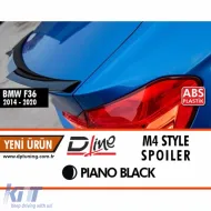 image-33-F36 M4 Rear Spoiler Piano Black ABS / 2014-2020