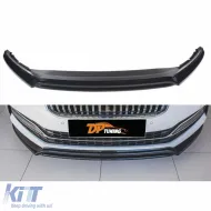image-16-Superb MK3 FL Max V3 Front Lip Piano Black Vacuum Plastic / 2021 After (2 Pieces)