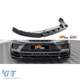 image-37-Cupra Ateca Max V1 Front Lip Piano Black Vacuum Plastic /2018-2021