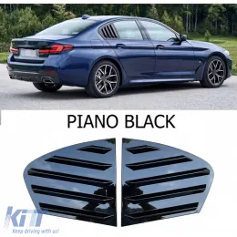 image-44-G30 Side Window Louver Piano Black ABS / 2017-2023