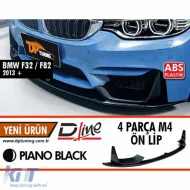 image-72-F32 M4 Front Lip Piano Black ABS / 2014-2020 (4 Piece)