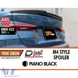 image-47-G22 M4 Style Rear Spoiler Piano Black ABS / 2021 After