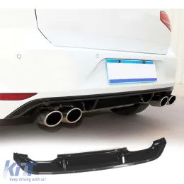 image-11-Golf 7 R Model Diffuser R+L Dual Output Piano Black Vacuum Plastic / 2012-2017