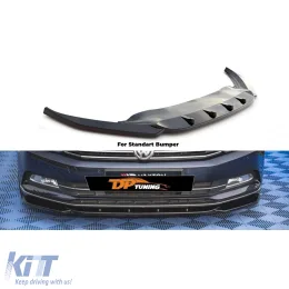 image-21-Passat B8 Max V1 Front Lip Piano Black Vacuum Plastic / 2015 - 2019