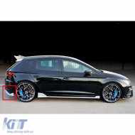 image-52-Leon Mk3 Lenz Rear Flaps Piano Black Vacuum Plastic / 2012-2017