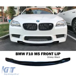 image-45-F10 M5 CSL Front Lip Piano Black Vacuum Plastic / 2010 - 2017