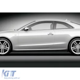 image-7-A5 B8 S Line Style Side Skirts Piano Black Vacuum Plastic / 2007-2016