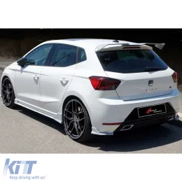 image-32-ibiza Mk5 Lenz Rear Bumper Flaps Piano Black Vacuum Plastic / 2017 - up