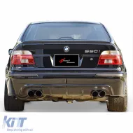 image-72-E39 M5 Rear Diffuser Piano Black Left and Right Dual Outputs Vacuum Plastic / 1995-2003