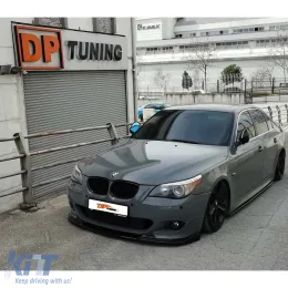image-33-E60 M Sport / M Technic Hamann Front Lip Piano Black Vacuum Plastic / 2003-2010