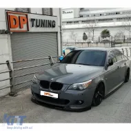 image-41-E60 M Sport / M Technic Hamann Front Lip Piano Black Vacuum Plastic / 2003-2010