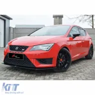 image-50-Leon MK 3 Cupra/FR Max V2 Front Lip Piano Black Vacuum Plastic / 2012-2016