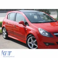 image-54-Corsa D OPC Line Side Skirts Raw Surface Vacuum Plastic / 2006-2014