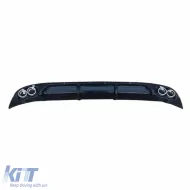 image-2-Golf 7 FL Sport Diffuser R+L Dual Chromee Exhaust Tips Piano Black Vacuum Plastic / 2017-2019