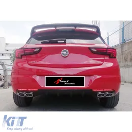 image-6-Astra K HB OPC Style Diffuser Dual Chromee Exhaust Tips Piano Black Vacuum Plastic / 2015-2021