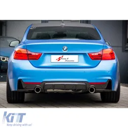image-79-F32 - F33 - F36 M Performance Diffuser R+L Single Output Piano Black Vacuum Plastic / 2014-2020