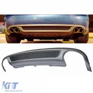 image-51-S Line diffuser with two openings suitable for standard bumper for Audi A4 B8 2008-2011 matte gray
