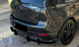 image-0-Rear diffuser splitter R Max suitable for Golf 5 – Matte black, ABS plastic / 2003–2009