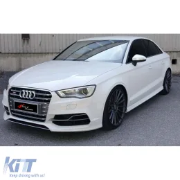 image-44-A3 8V Sedan S3 Style Side Skirts Raw Surface Vacuum Plastic / 2012-2019