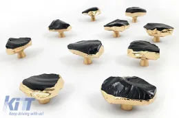 image-31-Natural Shape Obsidian Brass Cabinet Handles Satin Brass Handles for Home Decor 10 pcs