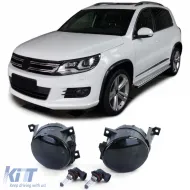 image-56-Clear glass fog lights black smoke for VW Caddy Tiguan Touran EOS Polo 6R