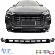 image-55-Front spoiler lip performance glossy black for Audi Q8 with S-Line 4M 2018-2023