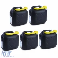 image-65-5x 10L Spare Petrol Diesel Canister Plastic UN Approval Black Yellow