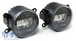 image-0-Clear glass LED fog lights with daytime running lights for Opel Agila Tigra B Twin Top