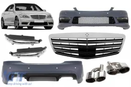 image-18-A Design package type S65 suitable for Mercedes S-Class W221 2006-2013 for short and long wheelbase, without side skirts