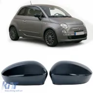 image-8-Spiegelkappen Schwarz Glanz zum Austausch passend für Fiat 500 2007-2020