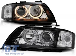 image-20-XENON HEADLIGHTS ANGEL EYES BLACK fits AUDI A6 06.01-05.04