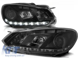 image-25-HEADLIGHTS TRUE DRL BLACK fits VW GOLF 6 10.08-12