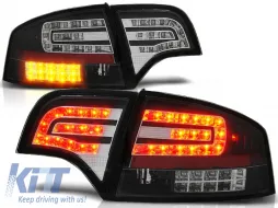 image-42-LED TAIL LIGHTS BLACK fits AUDI A4 B7 11.04-03.08 SEDAN
