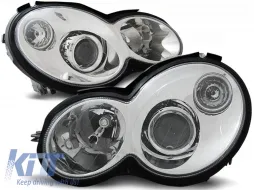 image-2-HEADLIGHTS CHROME fits MERCEDES CL203 C-KLASA 00-04
