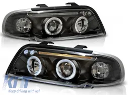 image-54-HEADLIGHTS ANGEL EYES BLACK fits AUDI A4 11.94-12.98